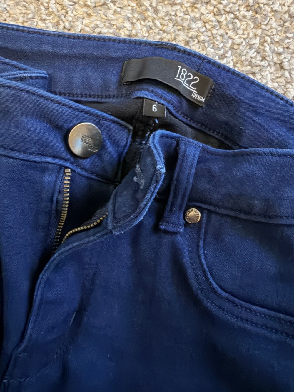 1822 Denim Blue Skinny Jeans, Capri - Picture 5 of 16